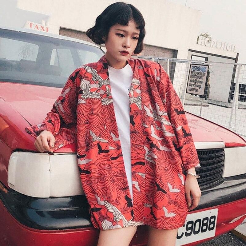 veste kimono rouge