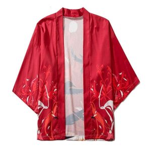 veste kimono rouge homme