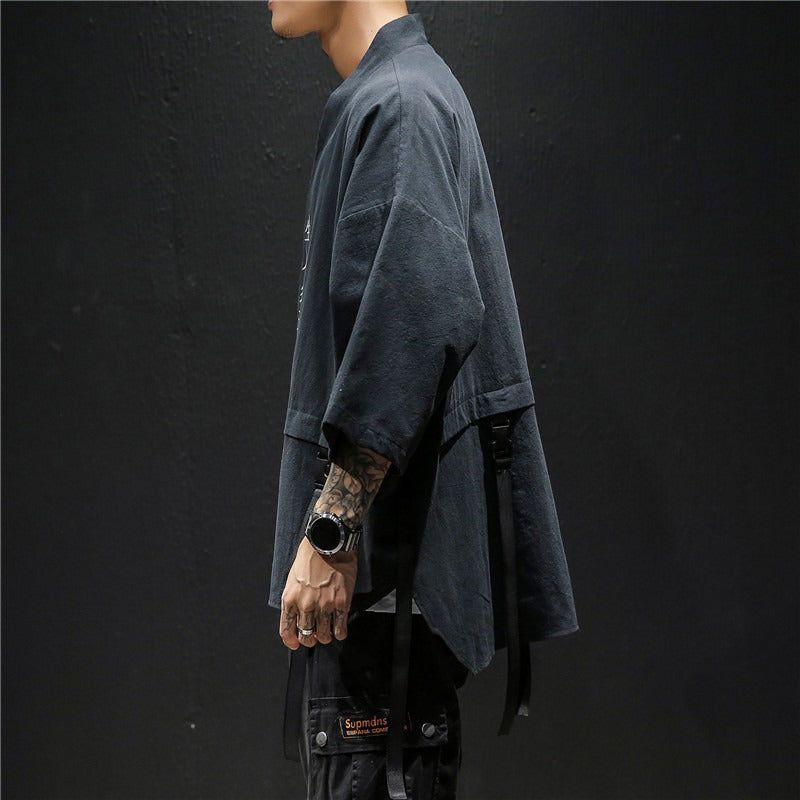 veste légère en lin noir