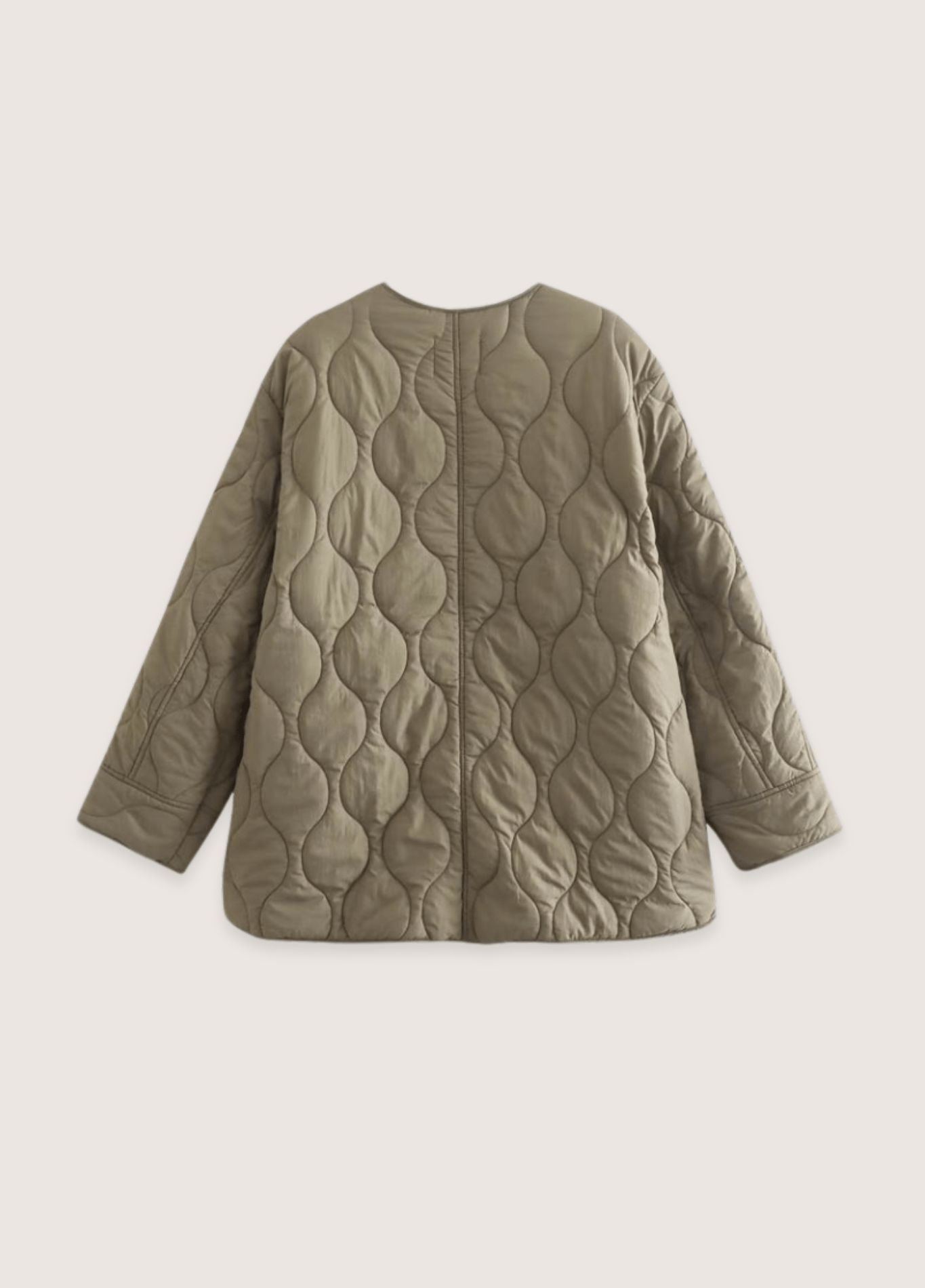 veste matelassée beige élégante