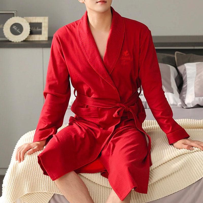 vêtement de nuit homme rouge