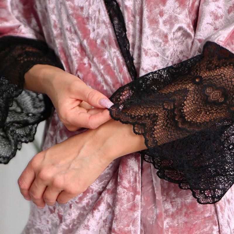 vêtement de nuit velours pour femmes