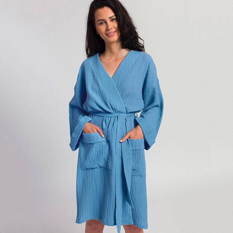 kimono long en tissu coton