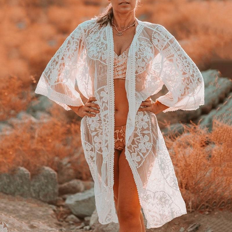 kimono en dentelle pour l'été