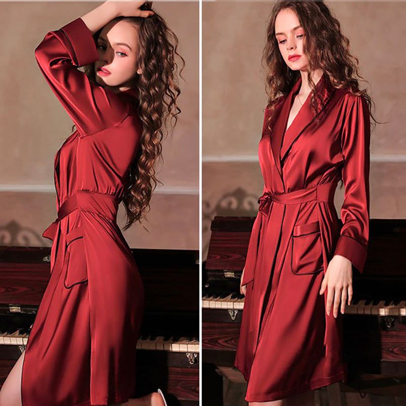 vêtement style kimono bordeaux