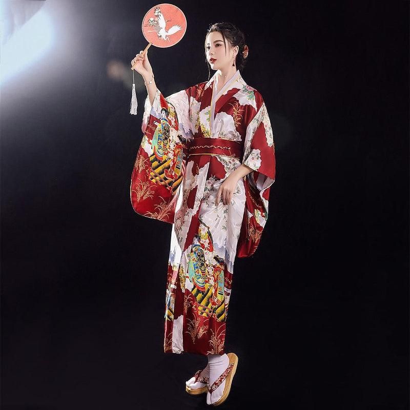 vêtement traditionnel japonais rouge