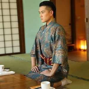 yukata vert homme