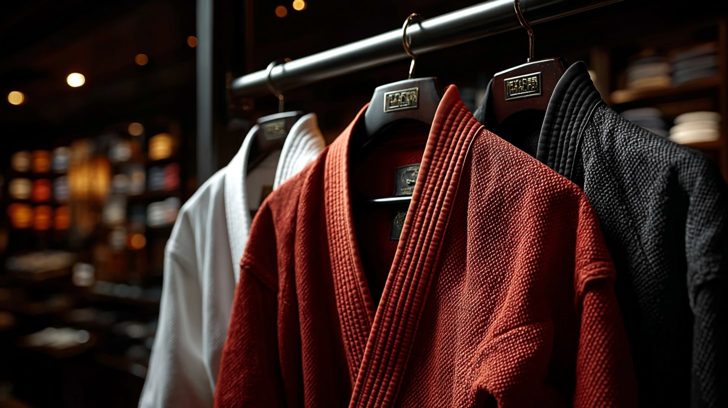 Kimonos judo rouge noir blanc
